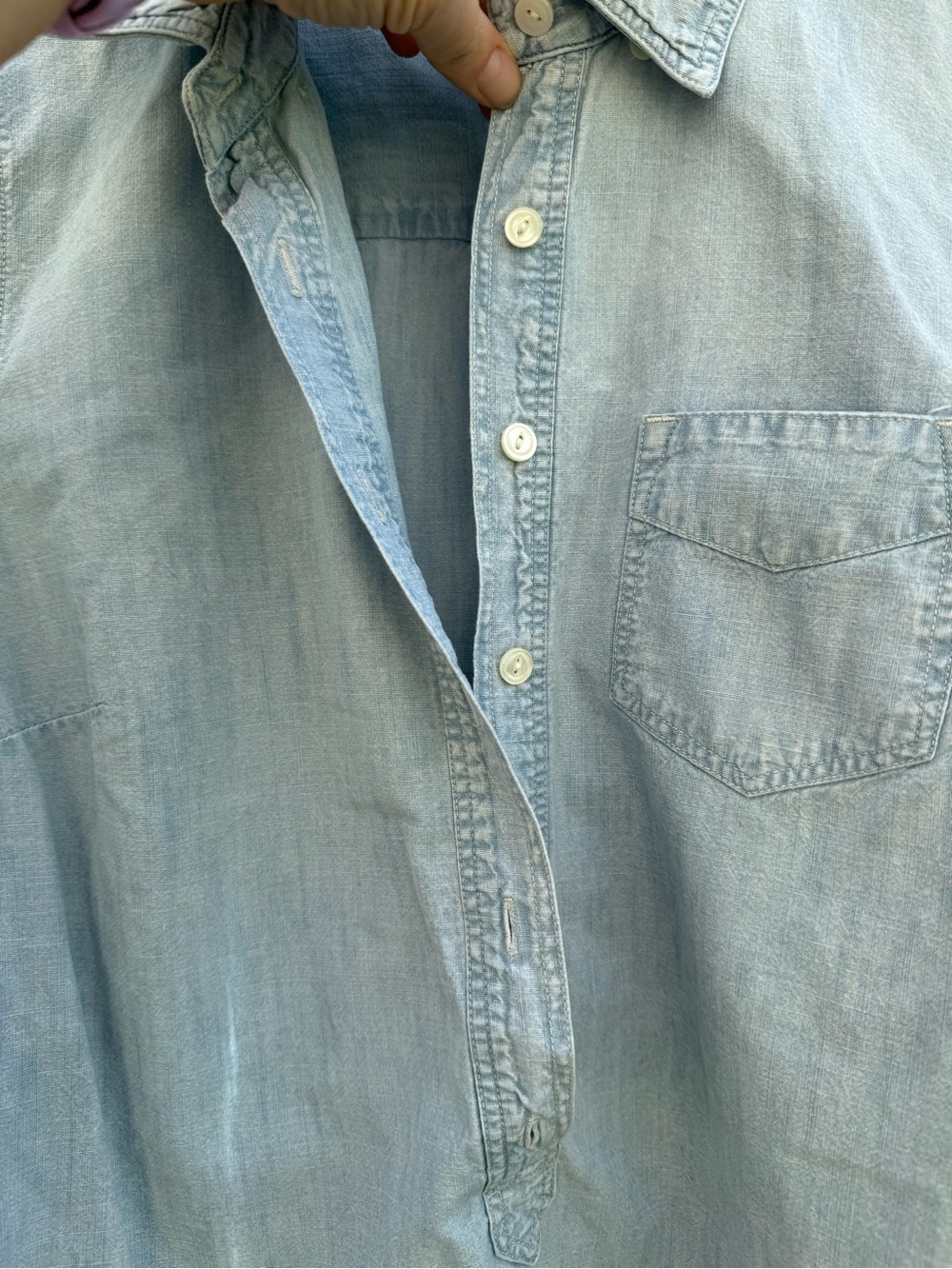 J Crew Women’s Light Blue Denim Rodeo Cowgirl Long Sleeve Shirt Size Small - Picture 7 of 10